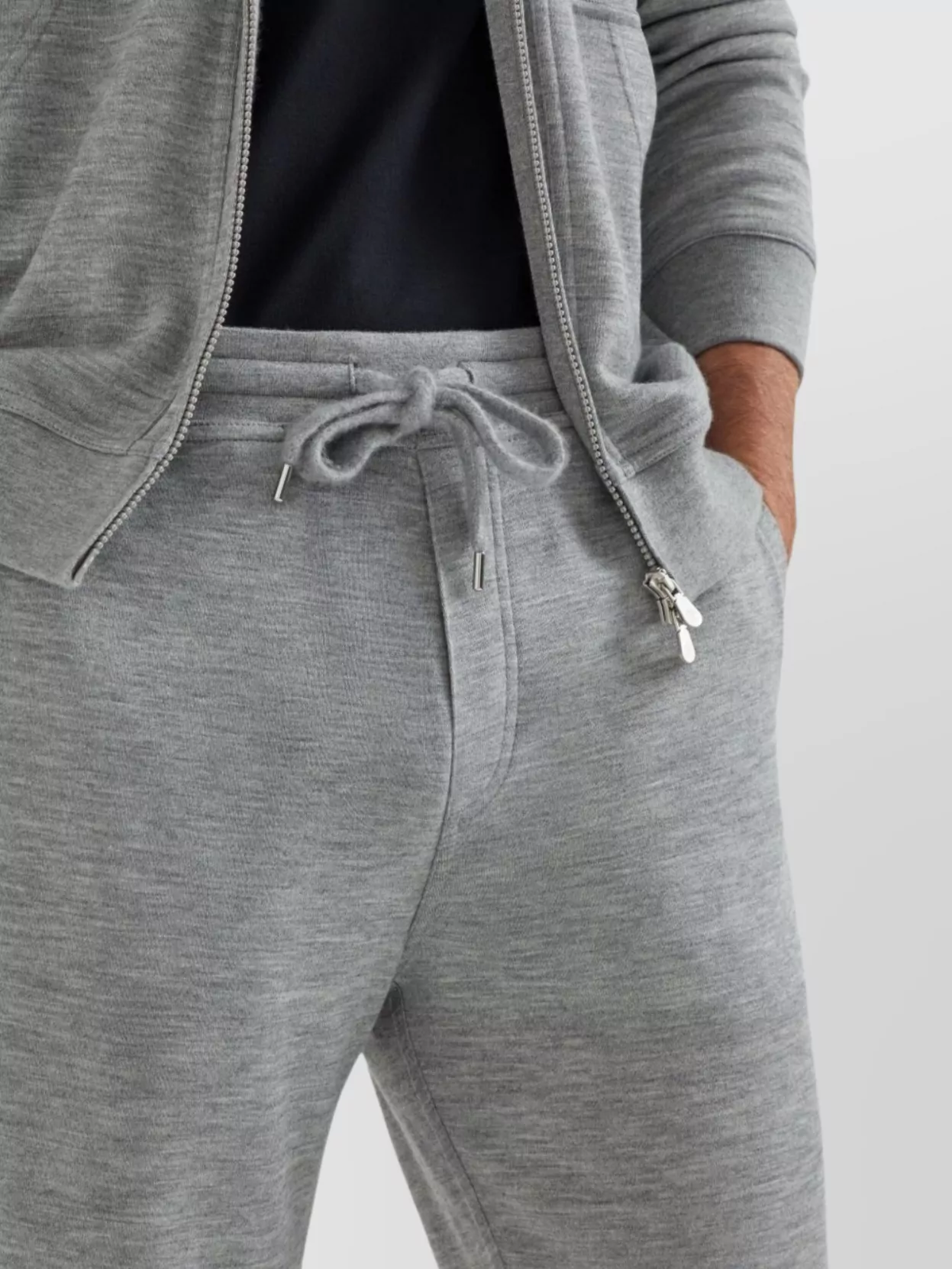 Brunello Cucinelli Cashmere Silk Trousers Featuring Cuffed Ankles