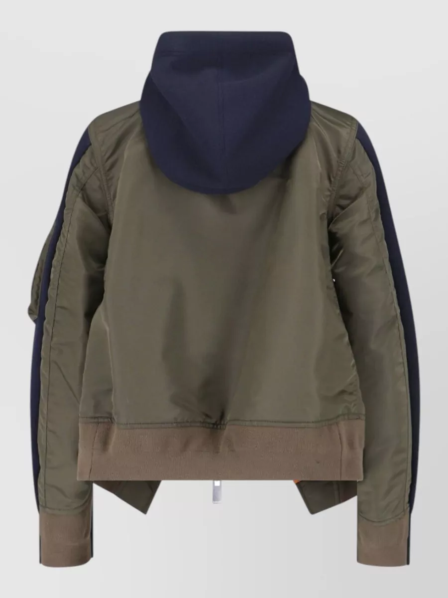 Sacai Cotton Blend Zip Hoodie