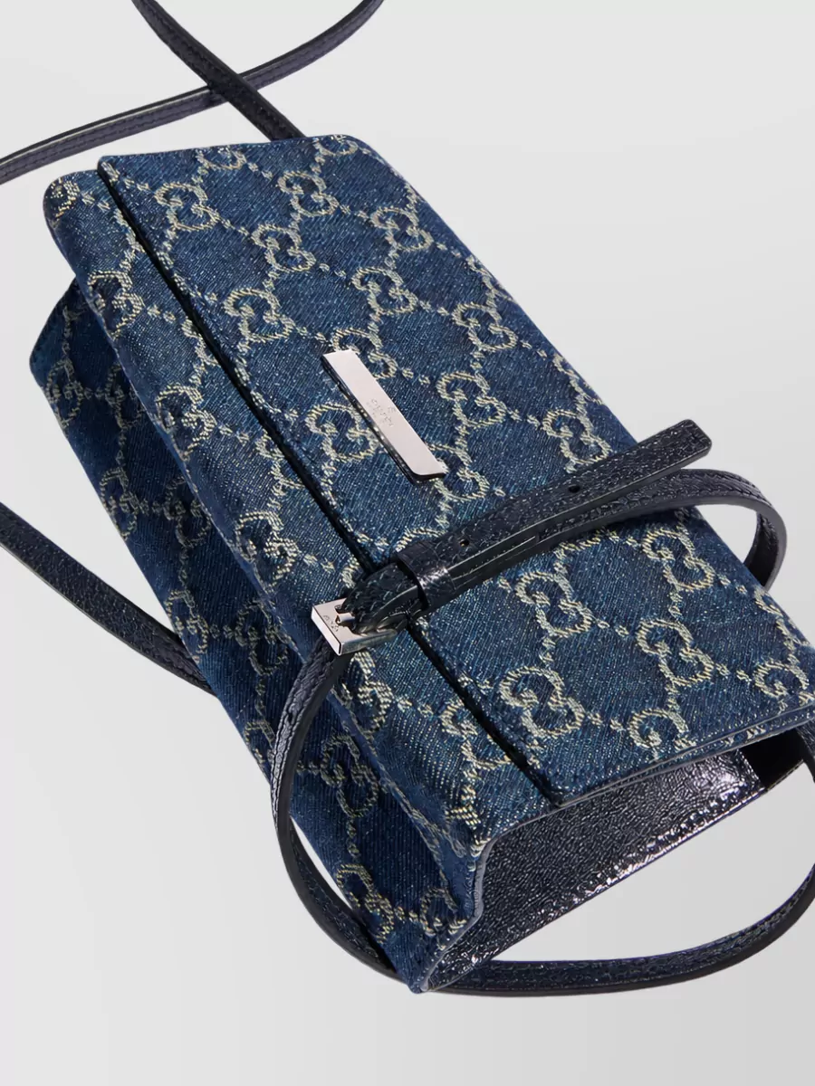 Gucci Small Gg Denim Shoulder Bag