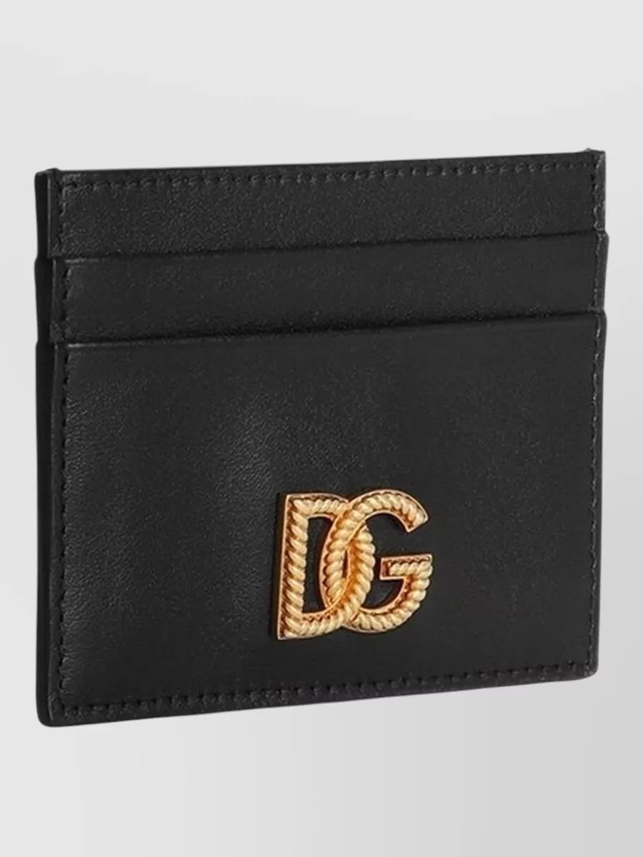 Dolce&Gabbana Logo Slim Card Holder Brass Detail
