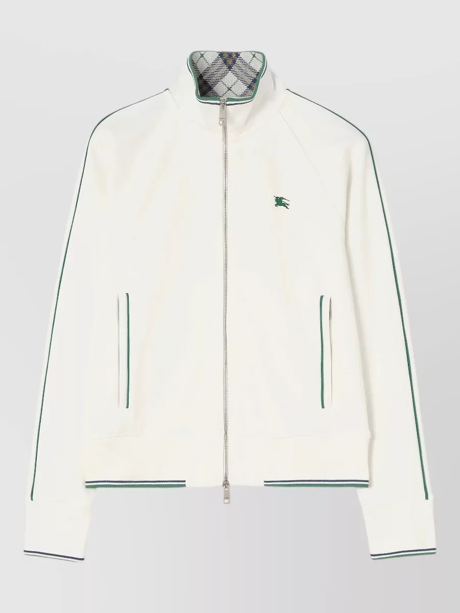 Burberry striped funnel-neck sweatshirt