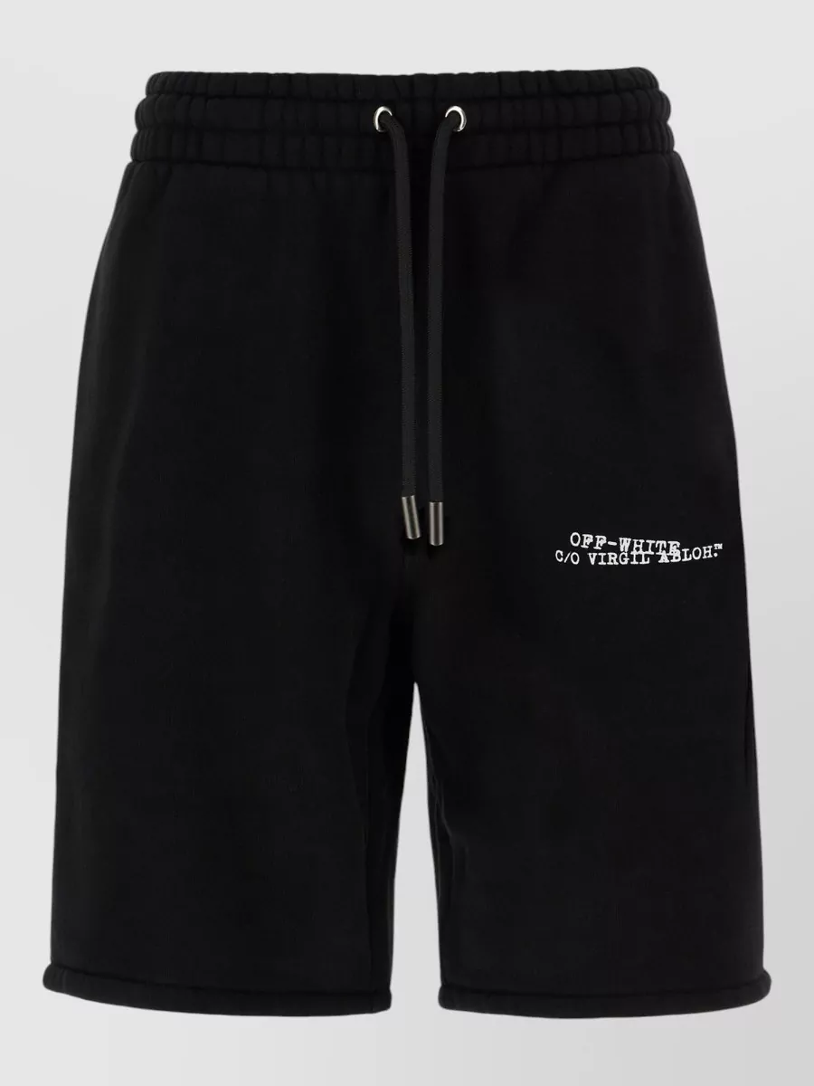 Off-White Cotton Tailored Bermuda Shorts
