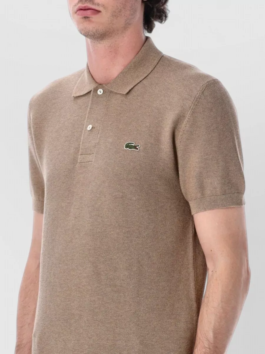 Lacoste Bouclé Knit Short-Sleeve Polo Shirt