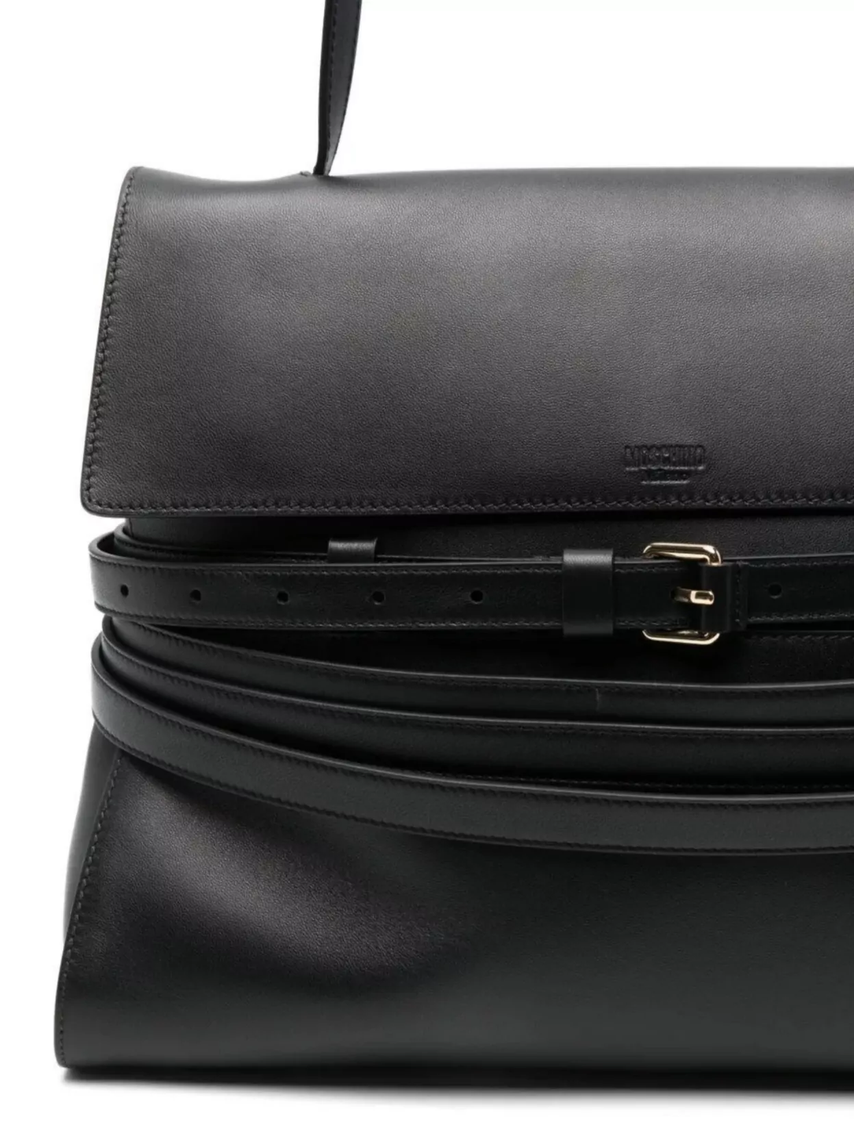 Moschino Nappa Leather Shoulder Bag