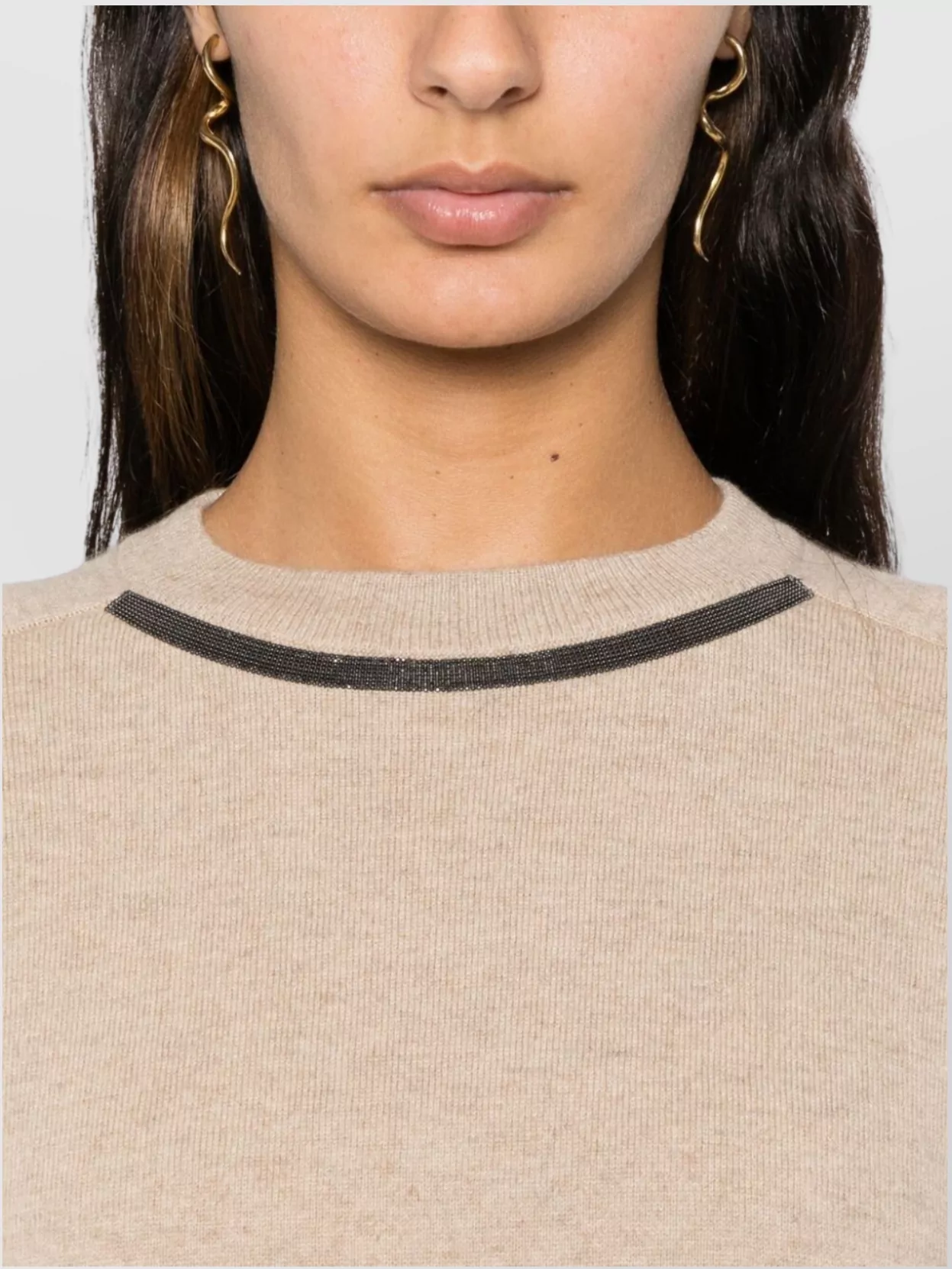 Brunello Cucinelli Crewneck Knitwear Ribbed Finish