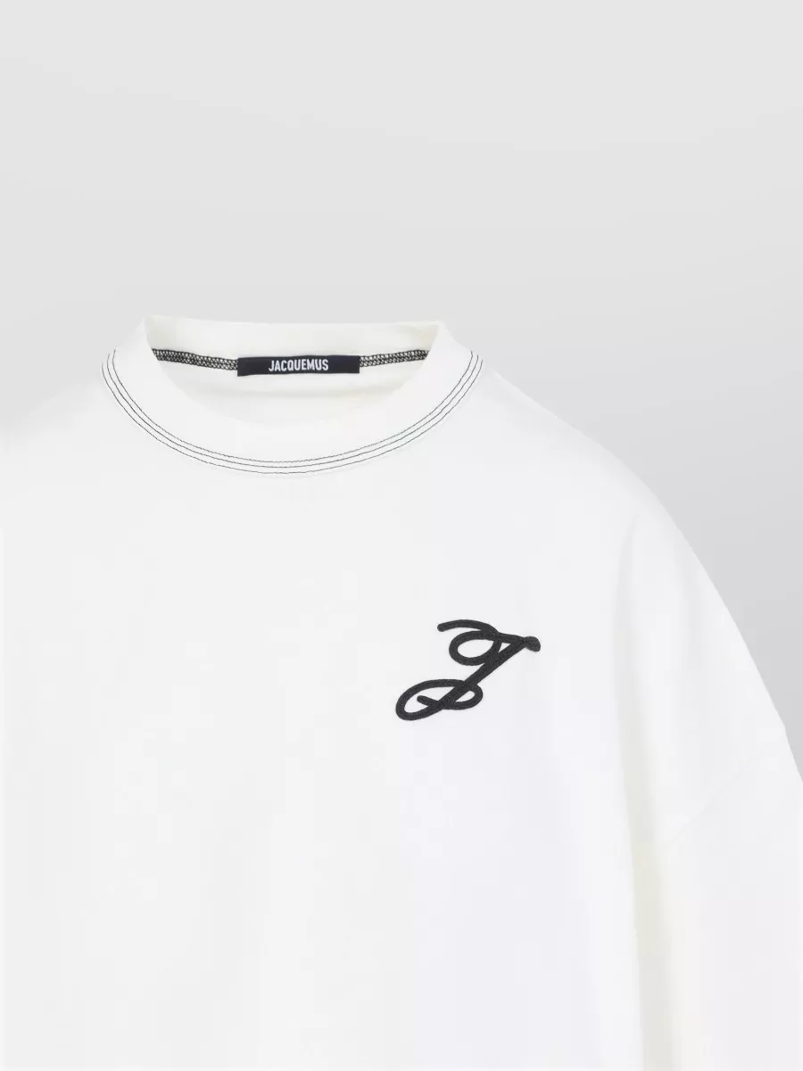 Jacquemus Cropped Boxy Cotton T-Shirt