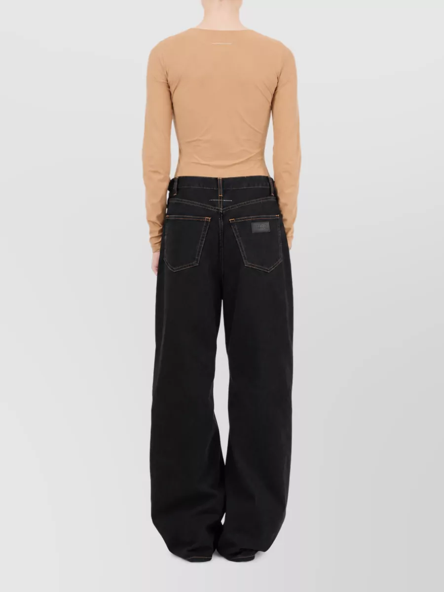 Mm6 Maison Margiela Denim Wide-Leg Jeans