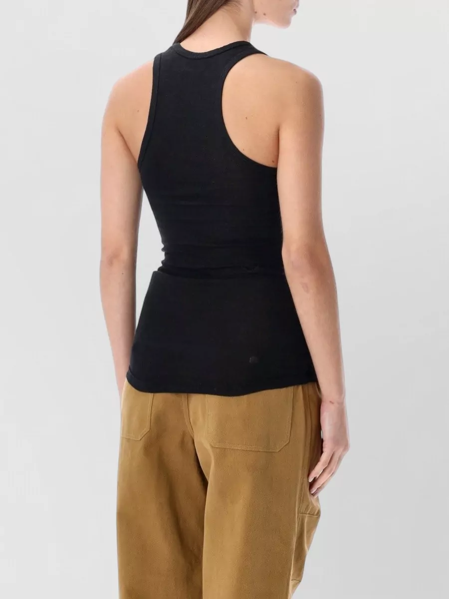 Isabel Marant Etoile Thea Relaxed Linen Round Neck Tank