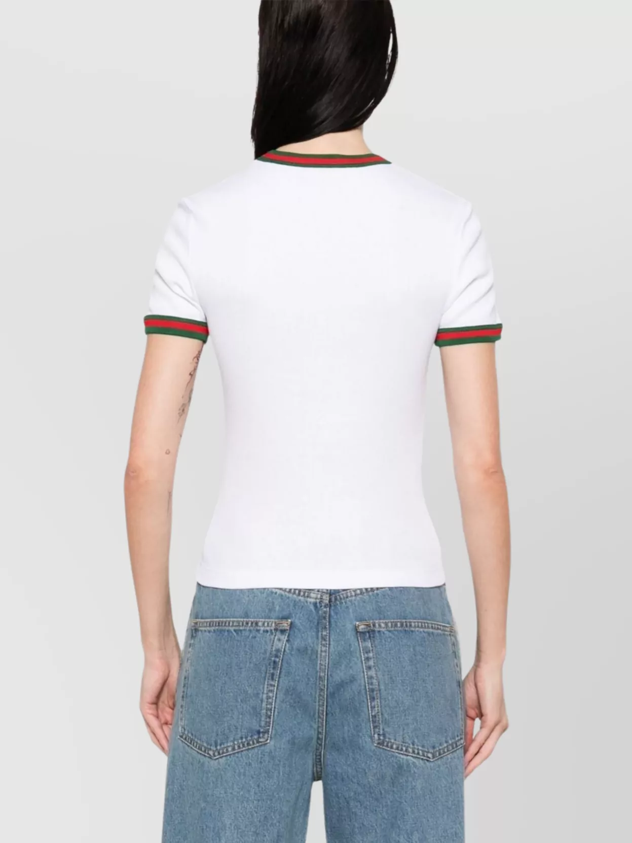 Gucci Cotton T-Shirt Featuring Web Detail