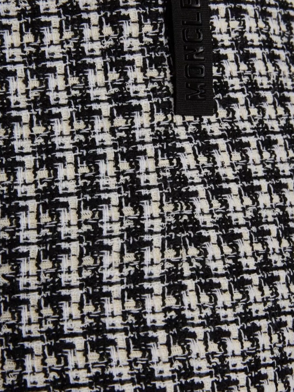 Moncler Cotton Blend Tweed Shorts With Fringed Hem