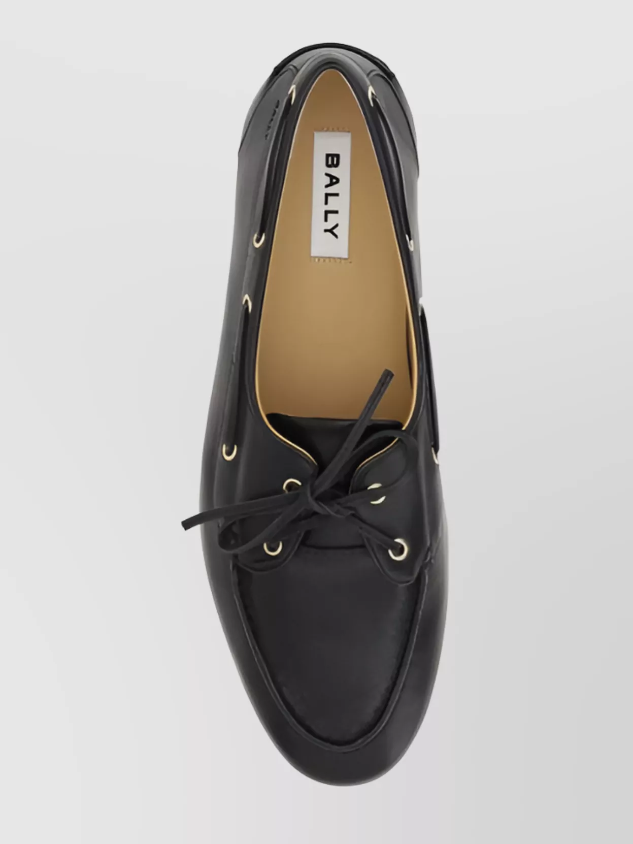 Bally Almond Toe Boat-inspired Leather Loafers