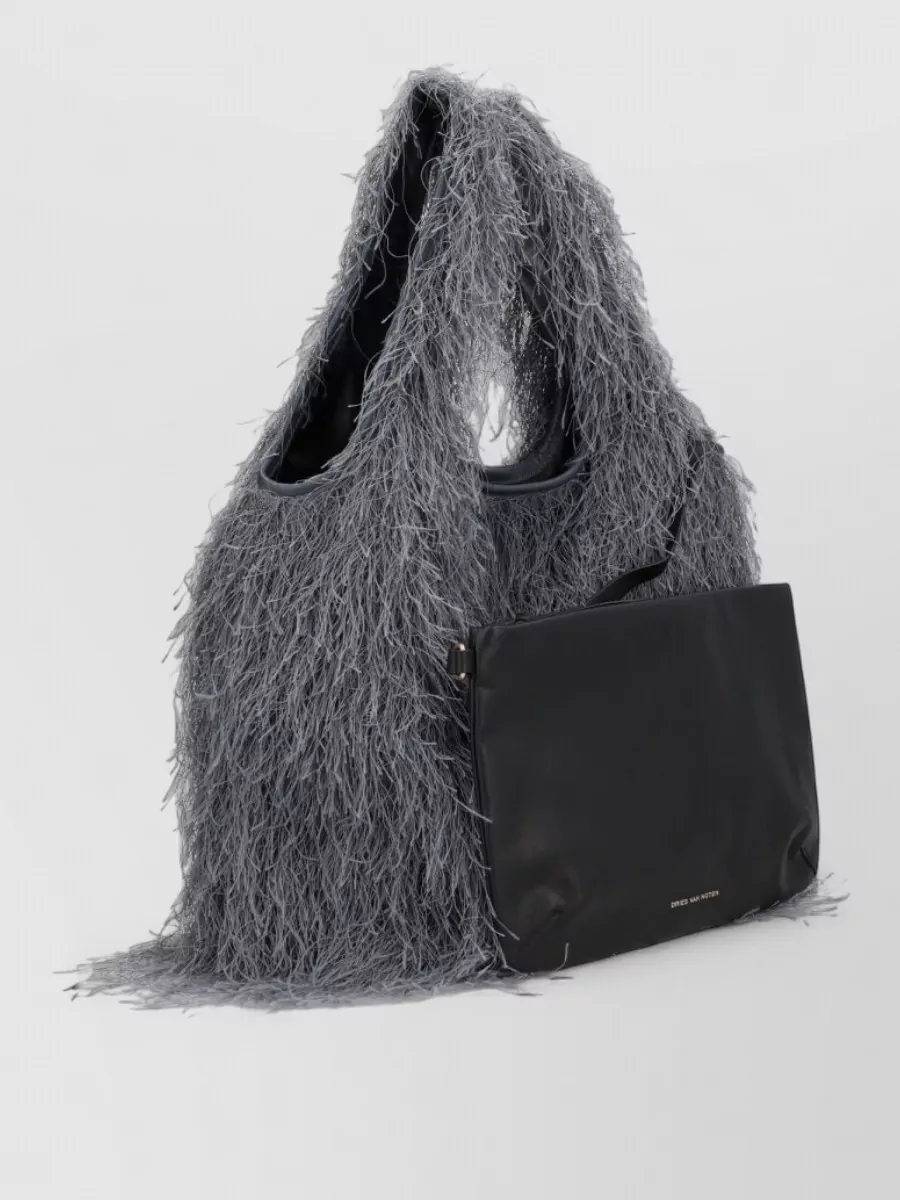Dries Van Noten Dual Handle Fringe Tote Bag