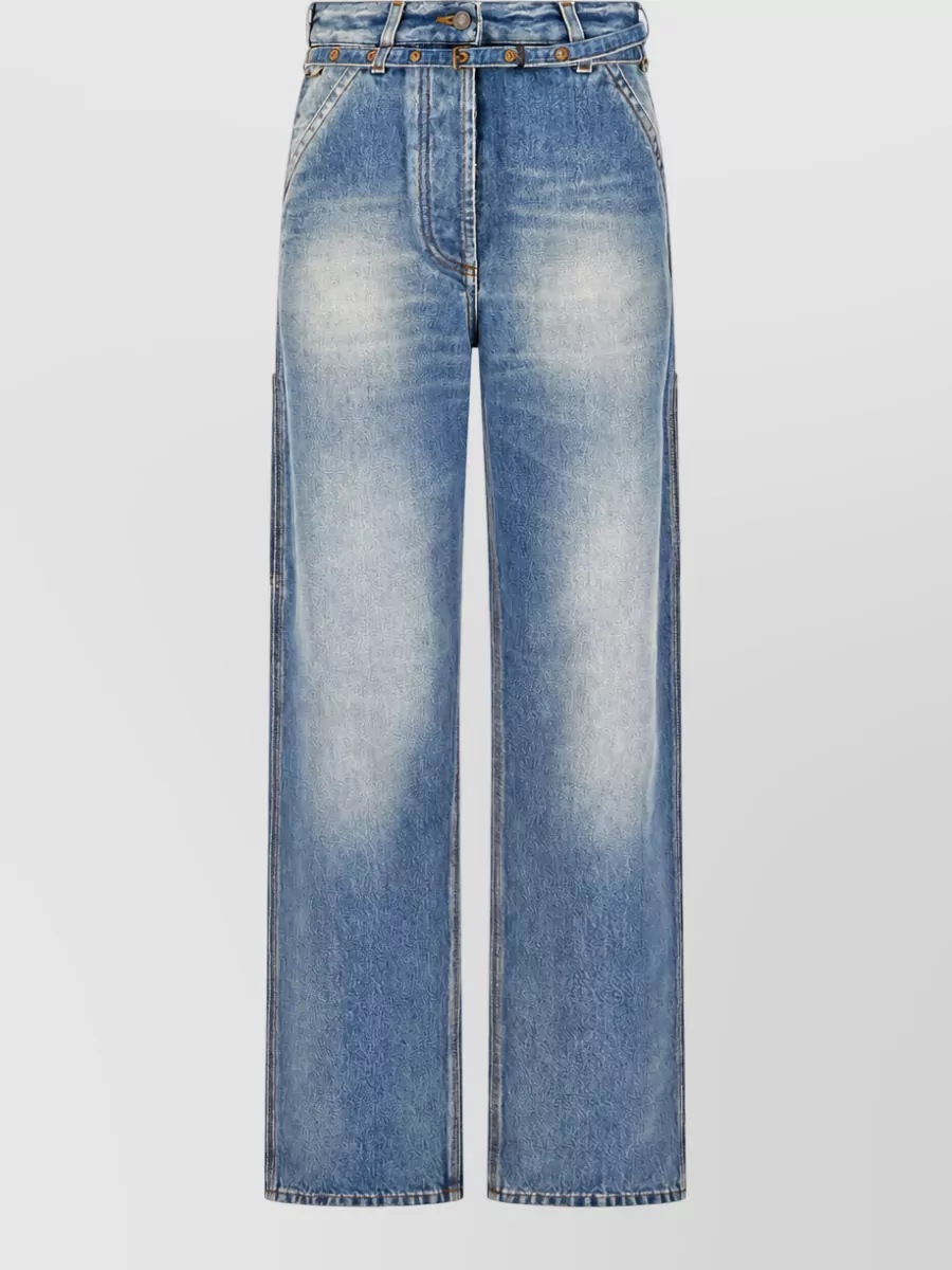 Dries Van Noten denim wide-leg trousers