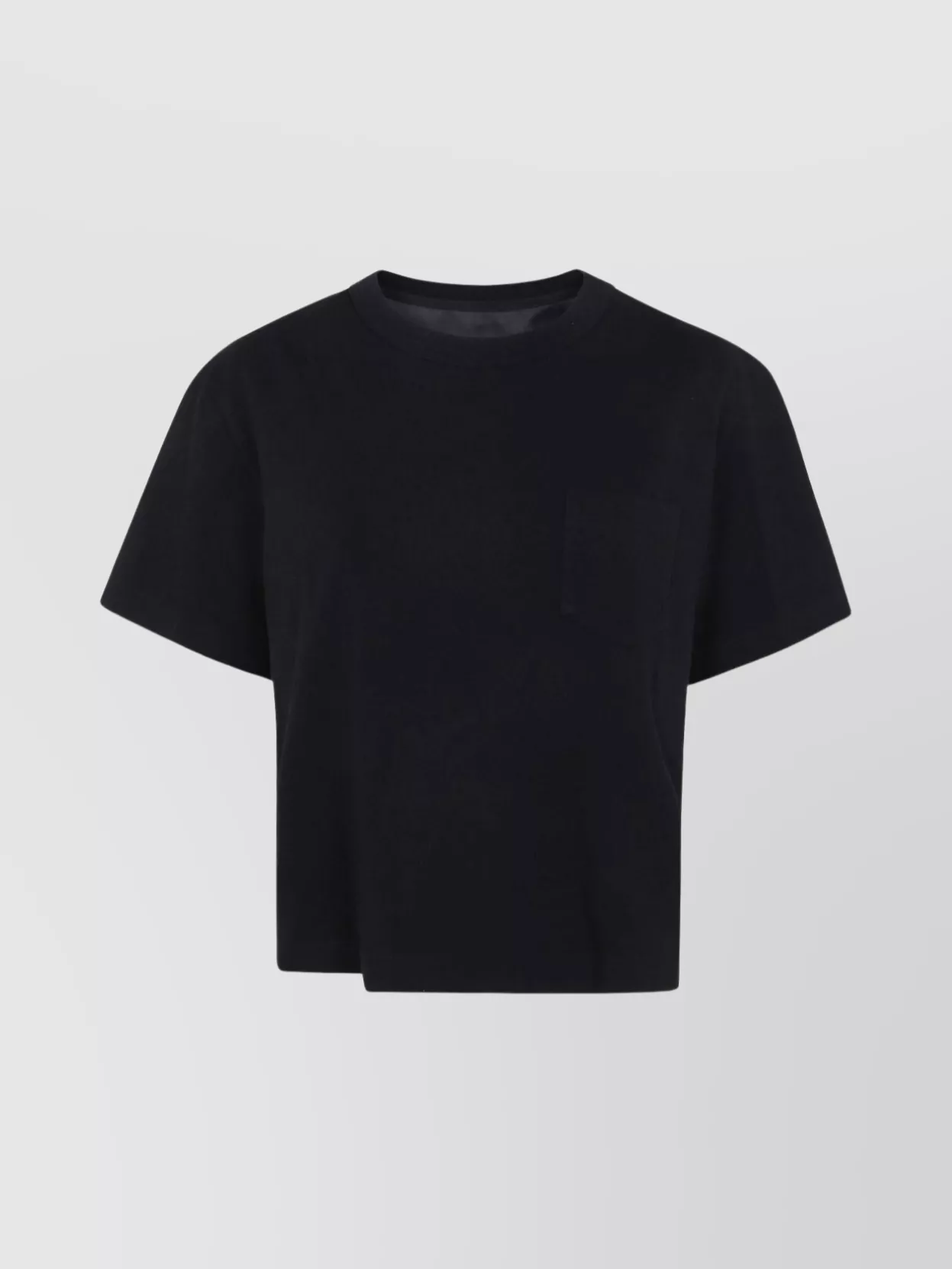 Sacai Mix Cotton Jersey T-Shirt With Nylon Twill