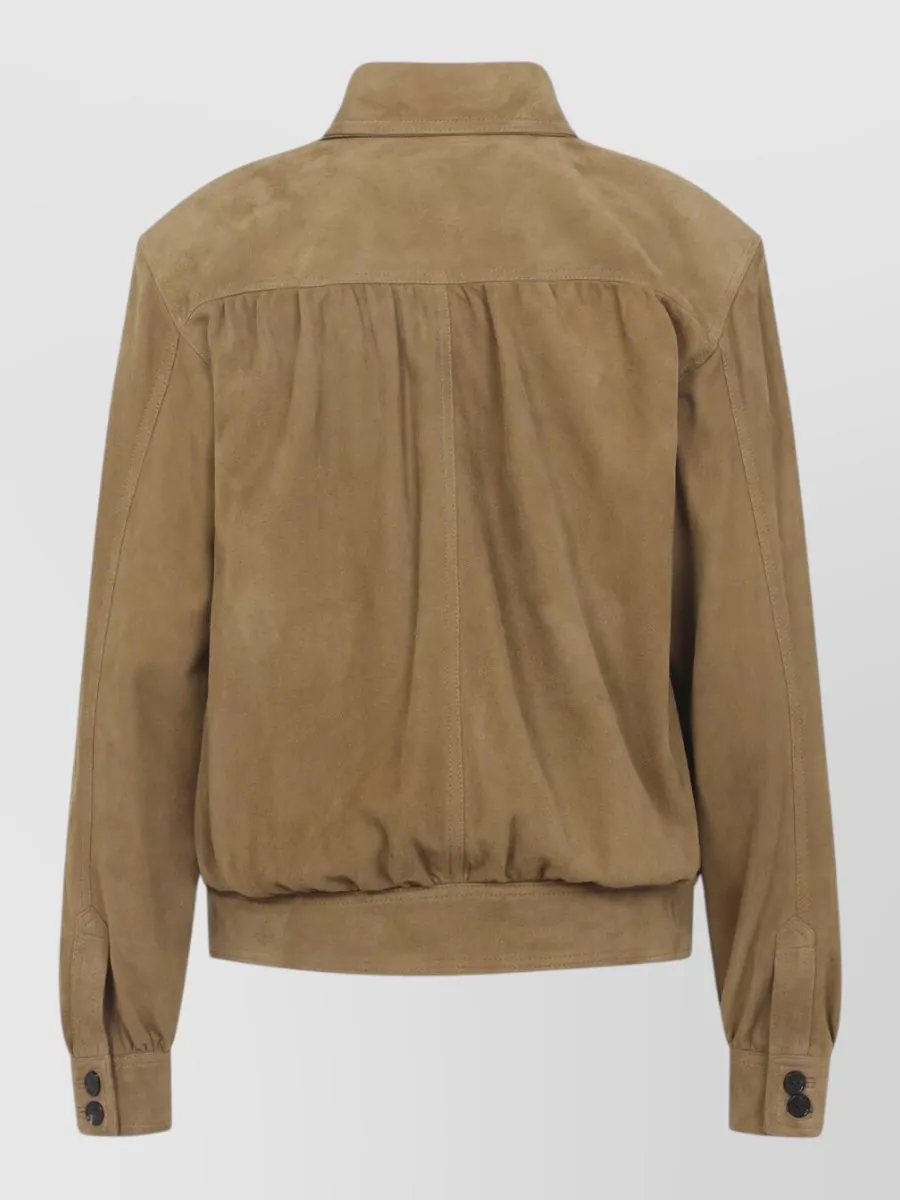 Saint Laurent Lamb Leather Oversized Single Breasted Coat