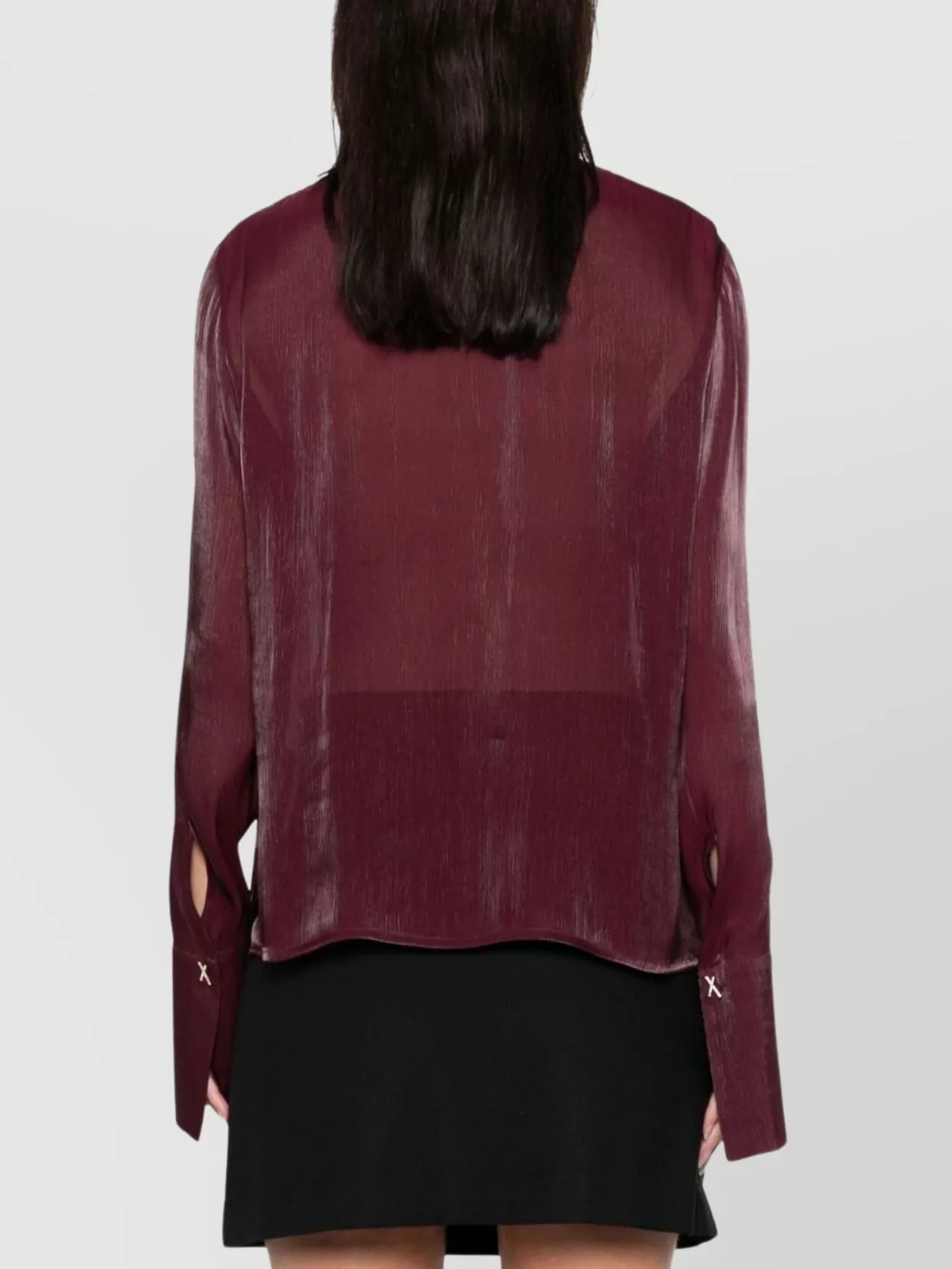 Genny Long Sleeve Shirt Featuring Pointed Collar