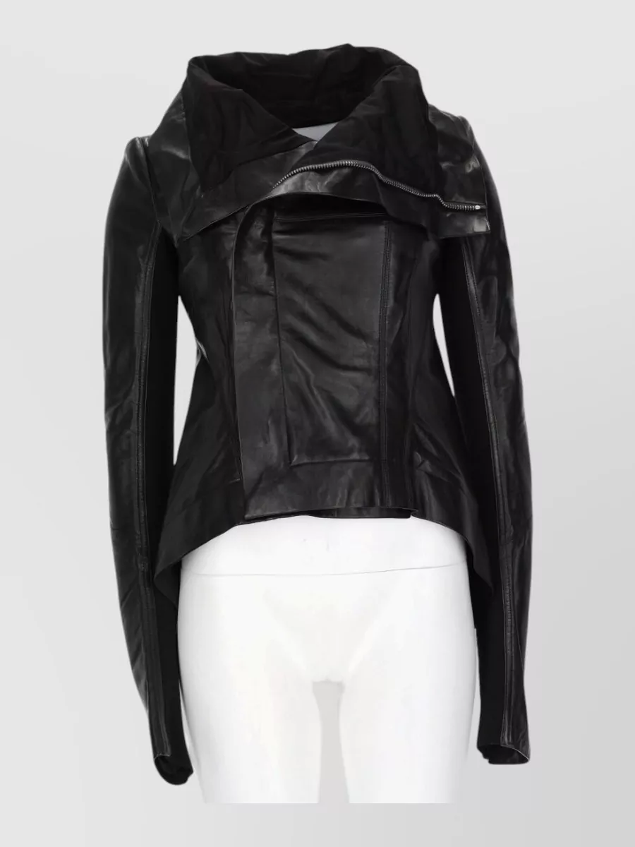 Rick Owens lamb leather biker jacket