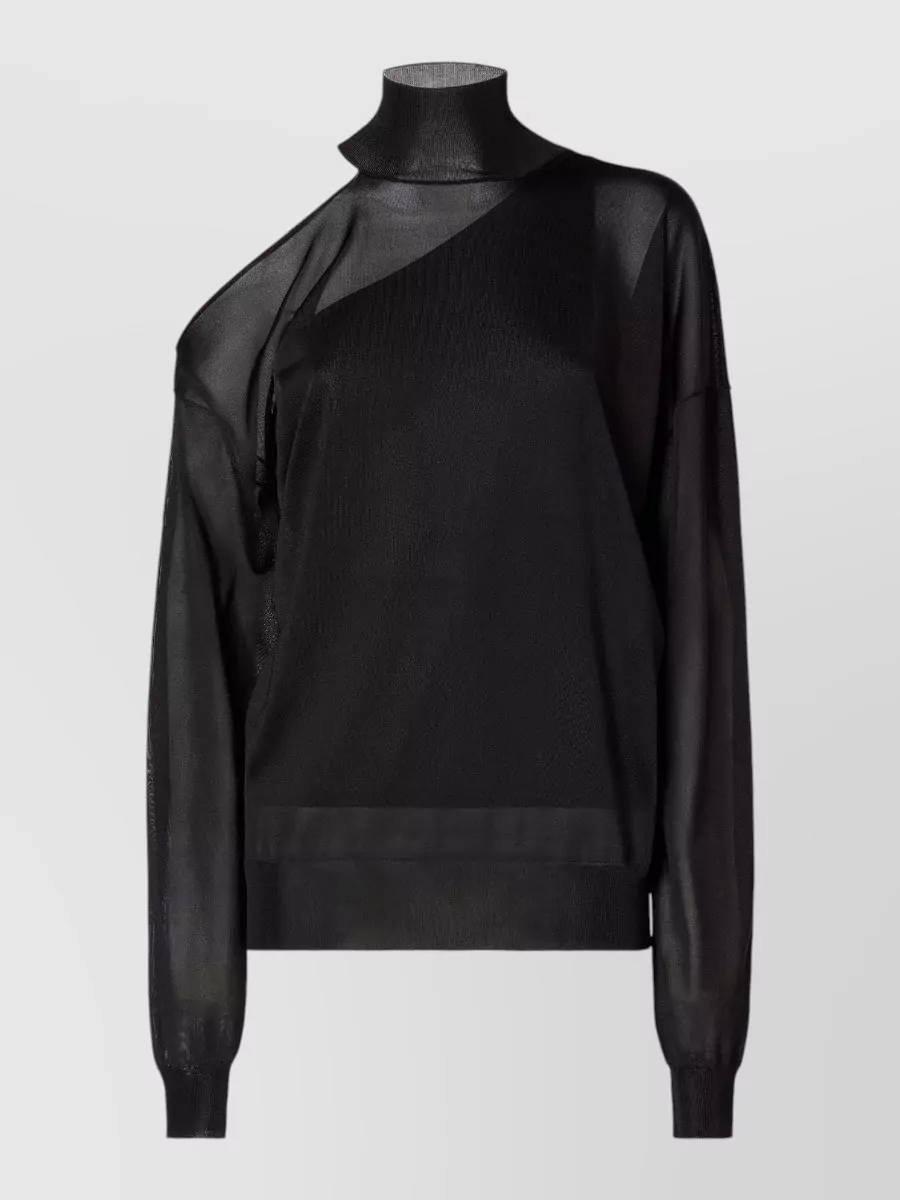 Fendi Silk turtleneck cutout jumper