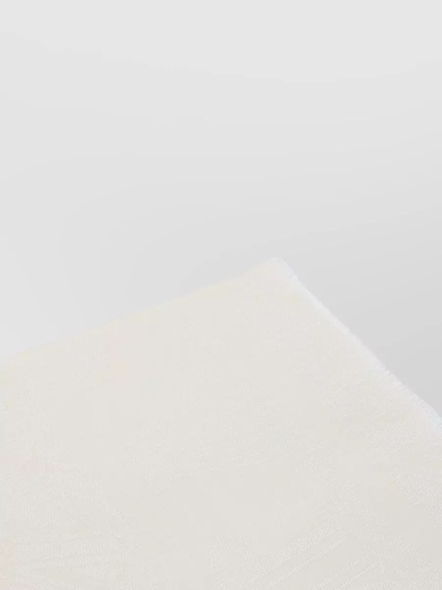 Max Mara Avetusta M Logo Scarf Fringed Edges