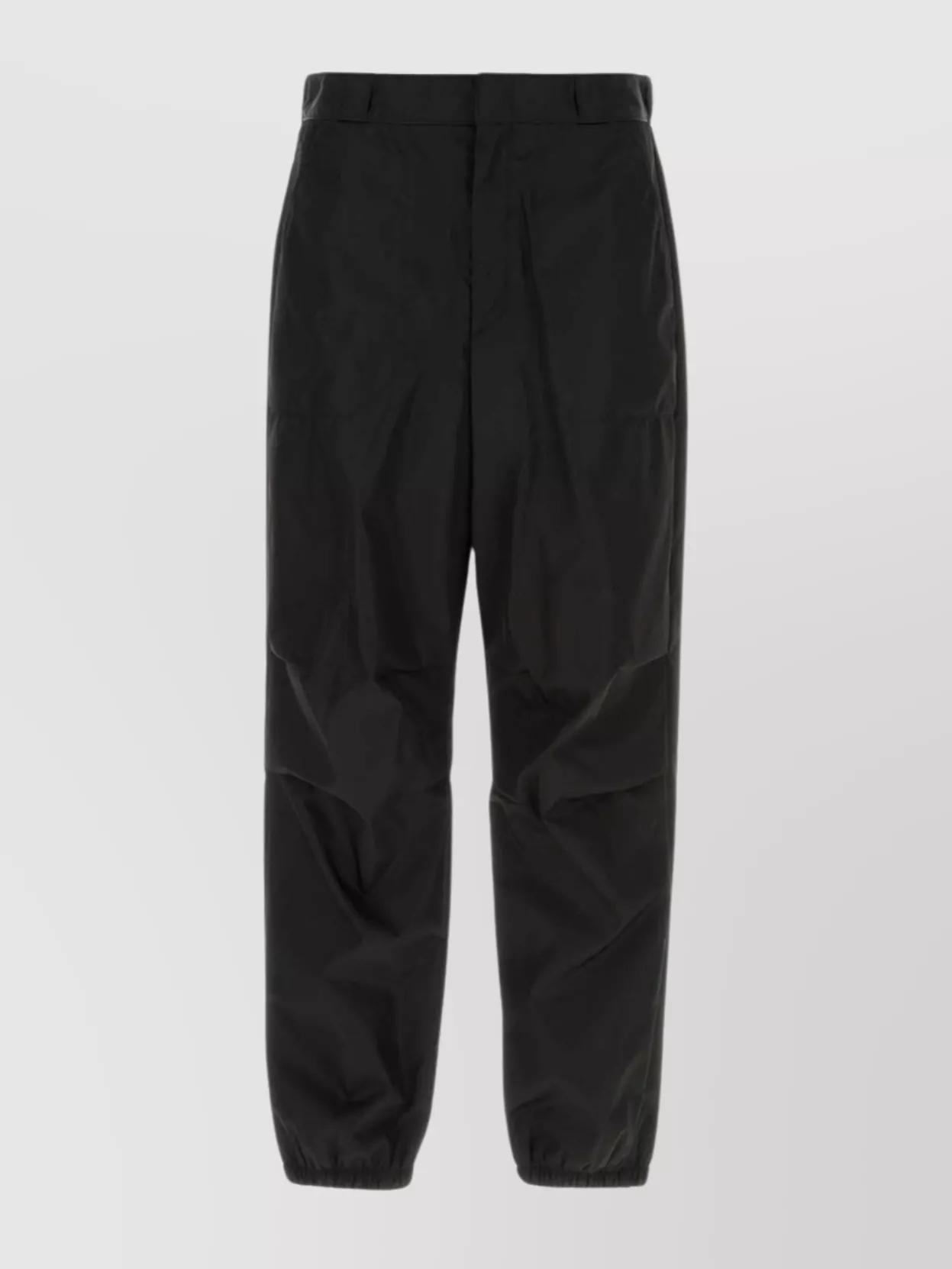 Shop Prada Stretch Waistband Nylon Pant In Black