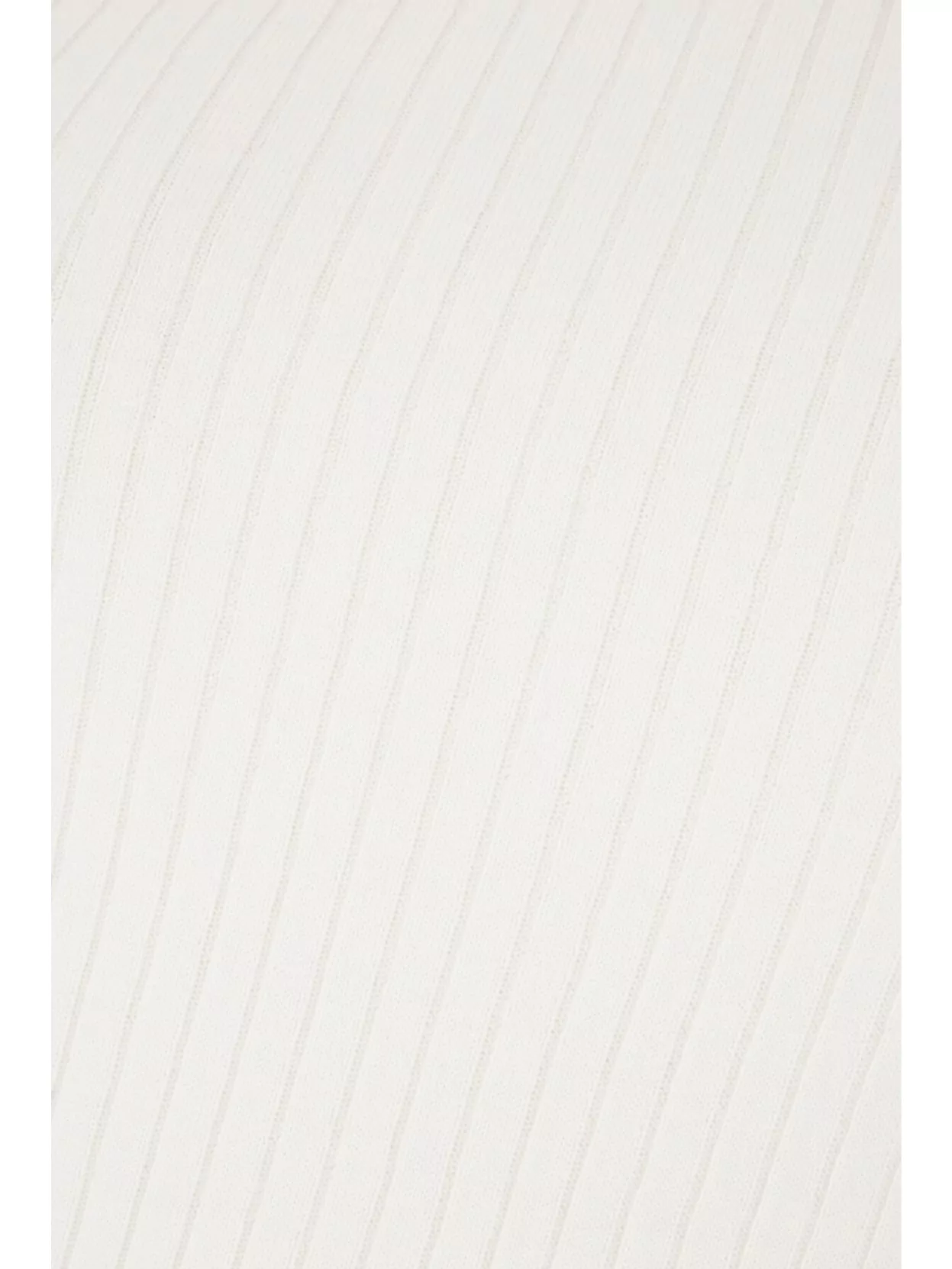 Sportmax Cotton Top With Mock Neck And Ribbed Texture In White