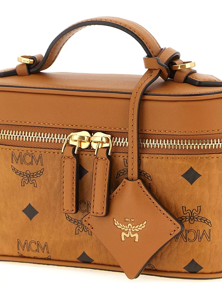 Mcm Aren Mini Printed Canvas Vanity Case