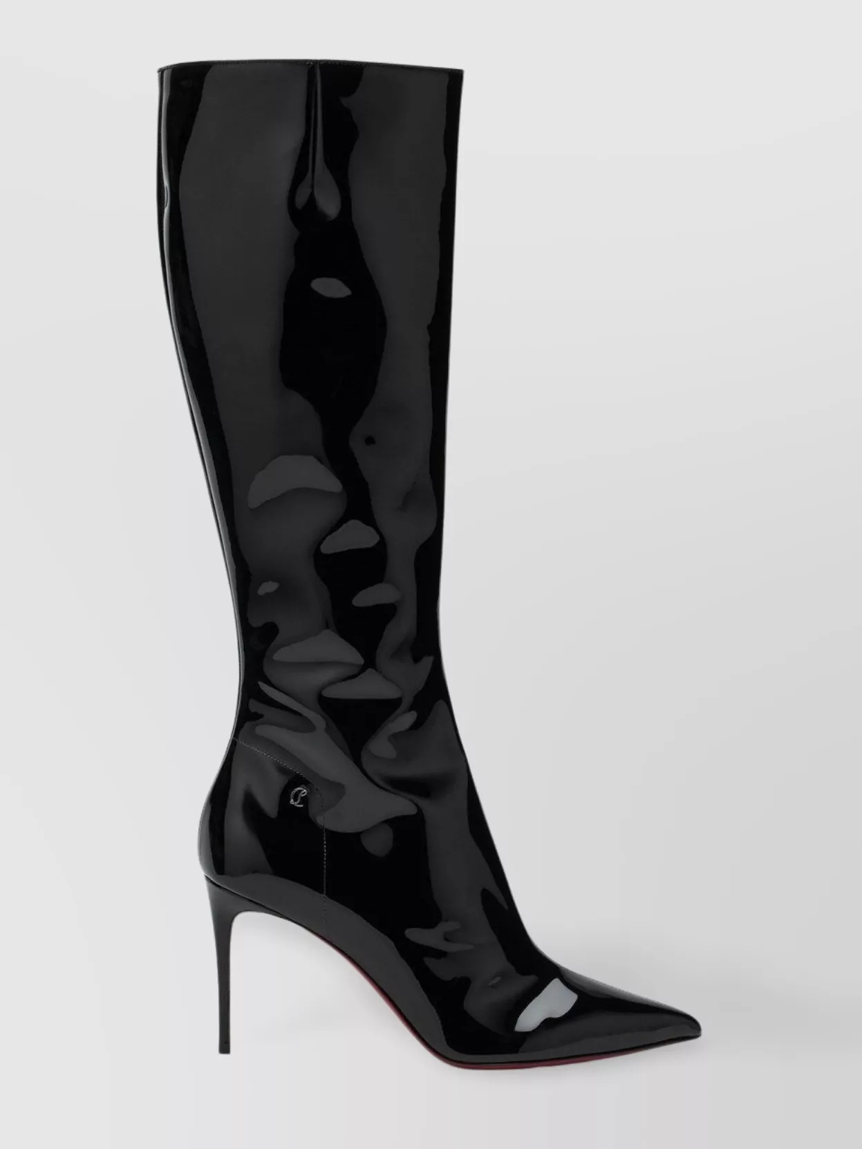Christian Louboutin Shiny Knee-length Stiletto Heel Boots