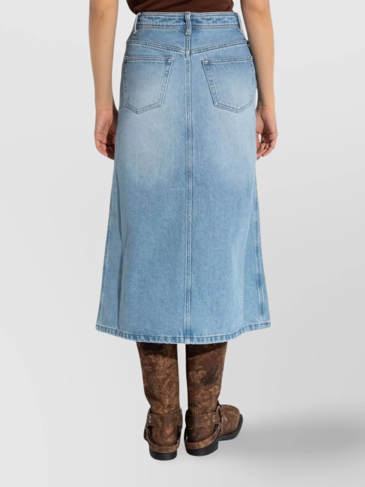 A.p.c. High Waist A-Line Denim Skirt