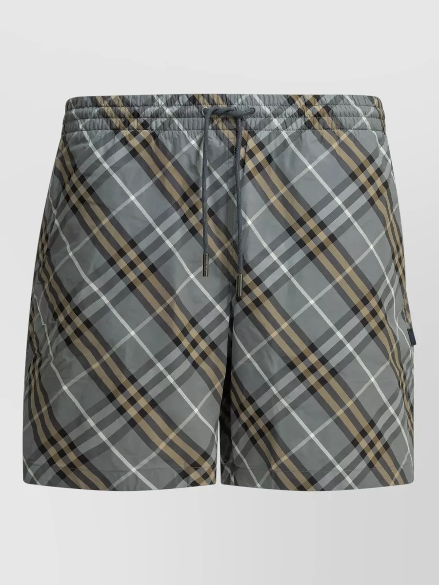 Burberry check print swim shorts
