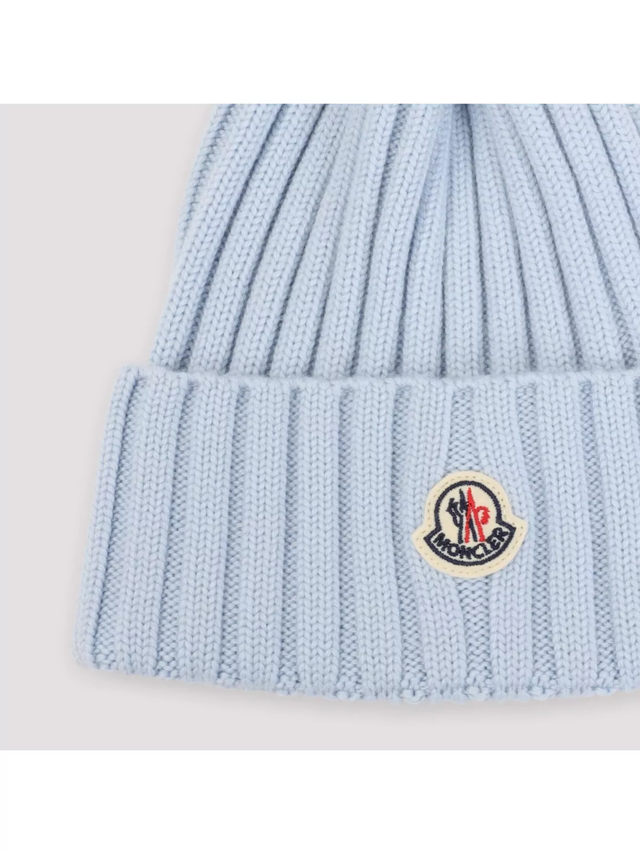 Moncler Ribbed Knit Hat With Fluffy Pom-pom