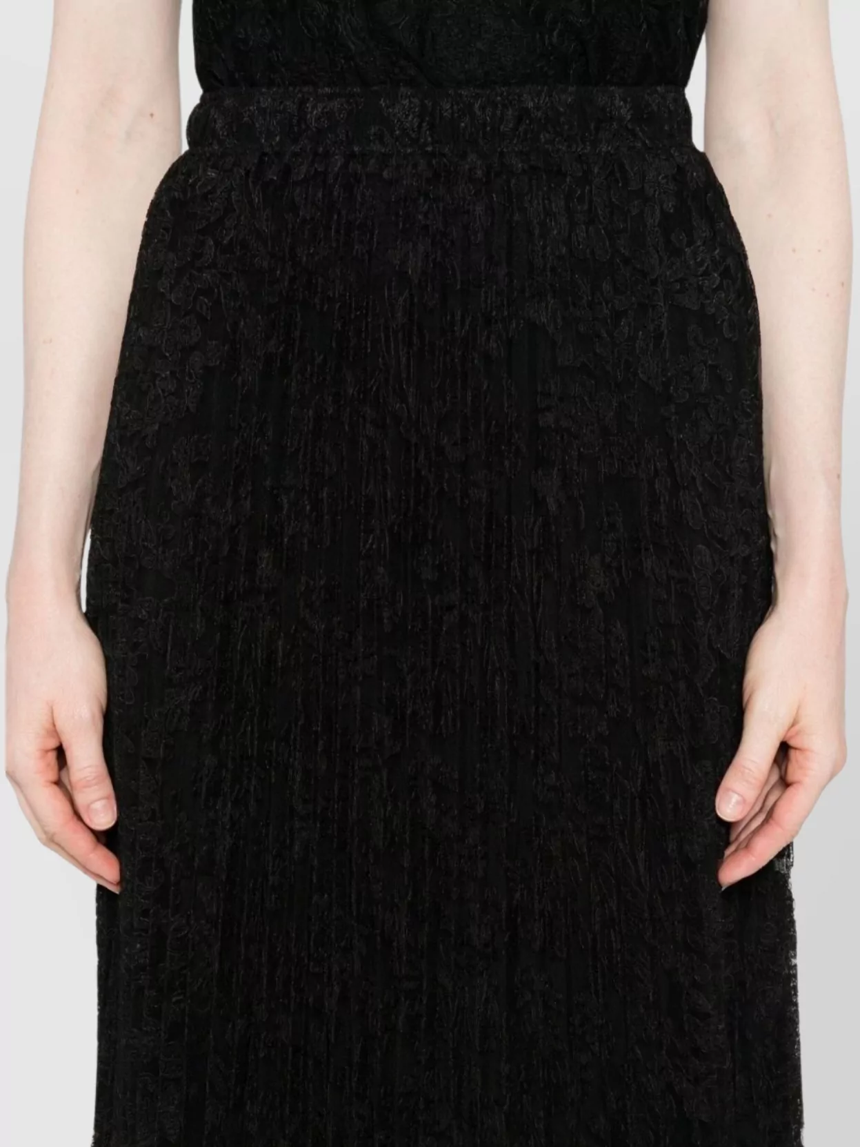 Ermanno Scervino Midi A-Line Skirt Lace Overlay