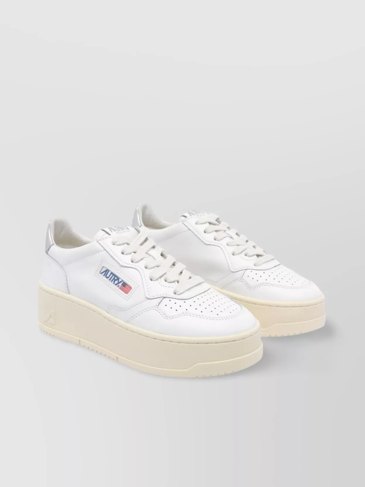 Autry Platform Low-top Sneakers With Platform Sole In White