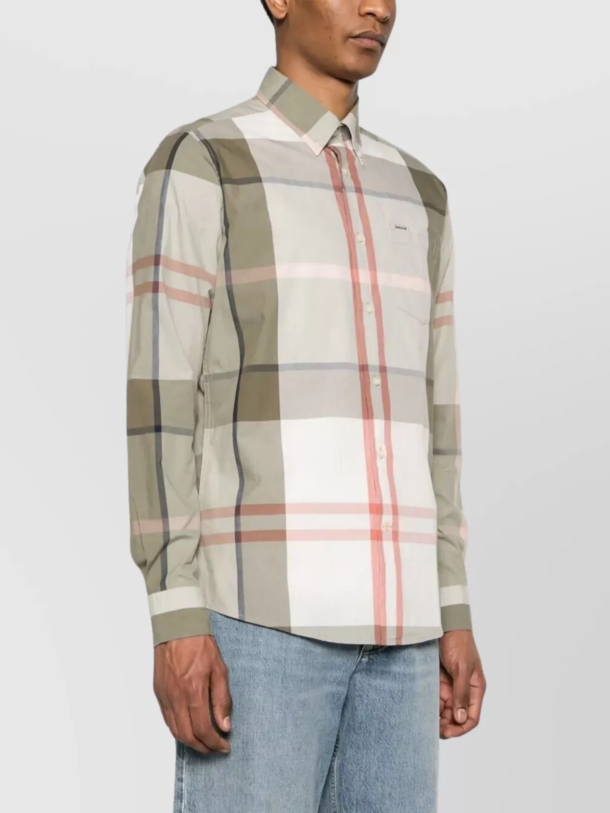 Barbour Plaid Tailored Shirt Featuring Pocket