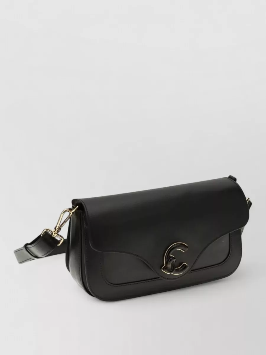 Coccinelle Shoulder Bag Flap Top Adjustable Strap