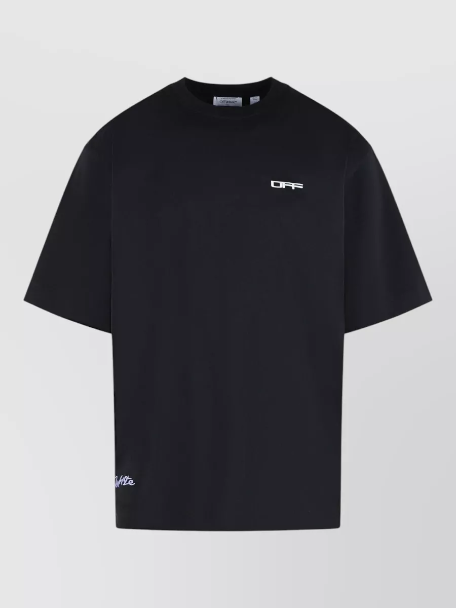 Off-White Cotton Printed T-Shirt