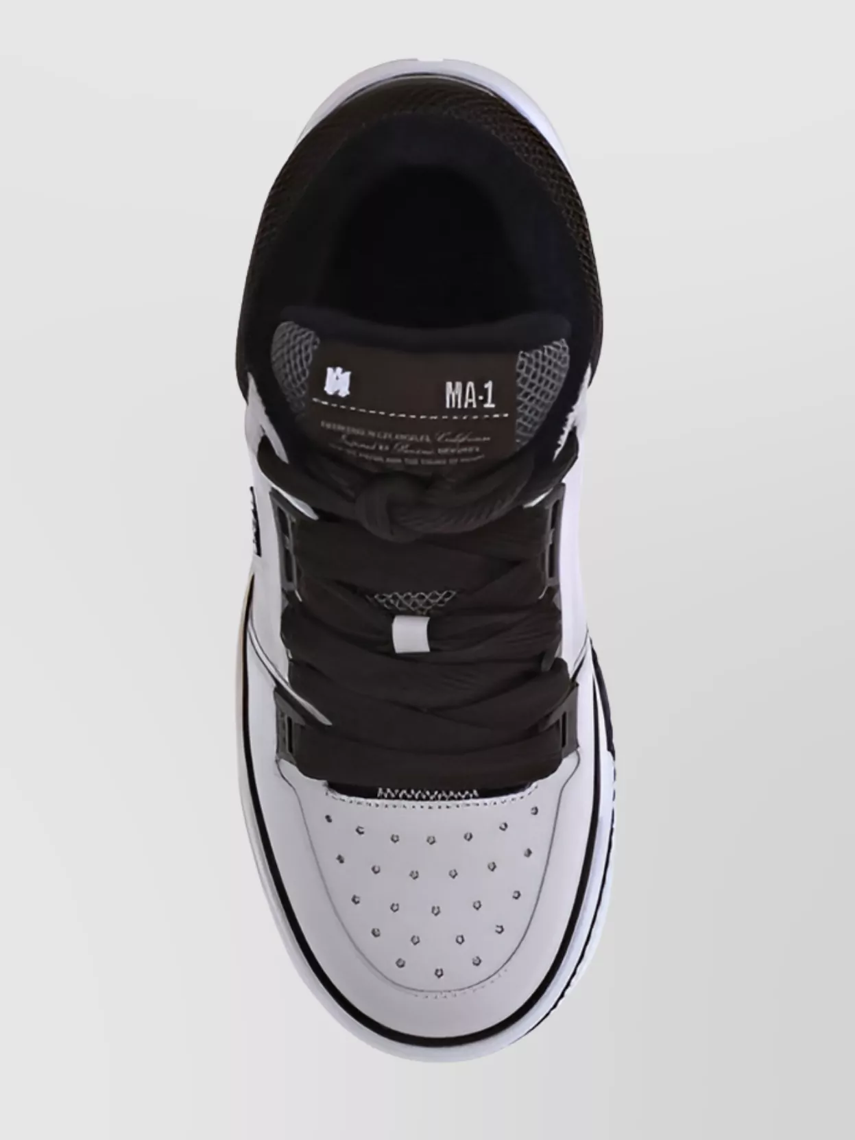 Amiri Brown Low Top Sneakers With Logo Detail On The Side And Mesh Panels In Gray