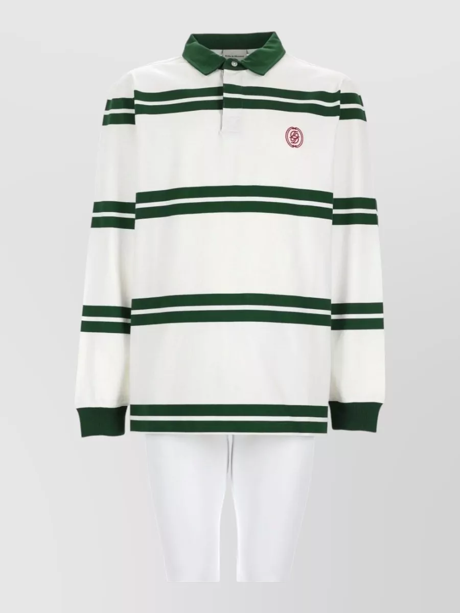 Drôle De Monsieur striped polo shirt