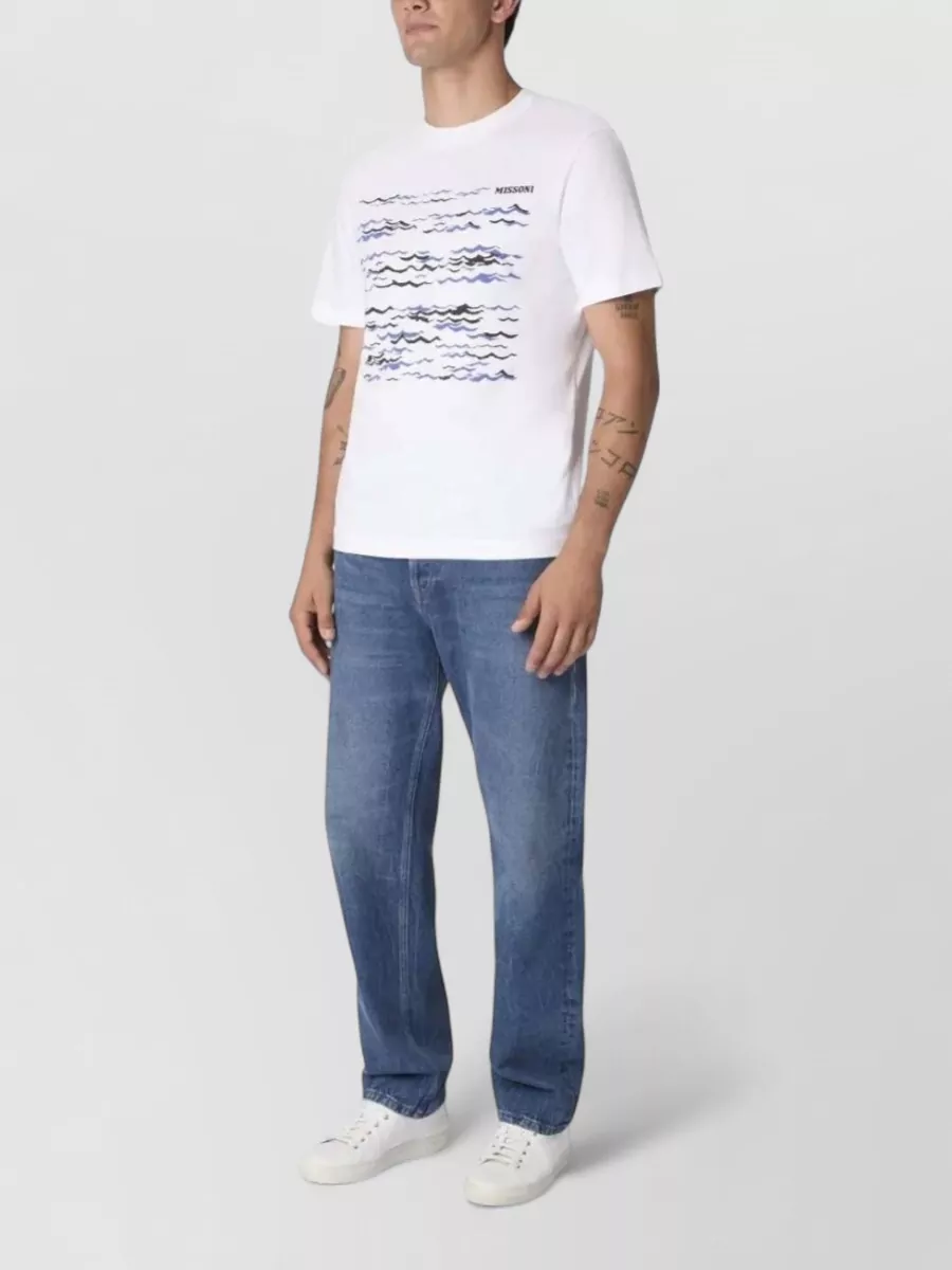 Missoni Wave Print Cotton Short-Sleeve T-Shirt