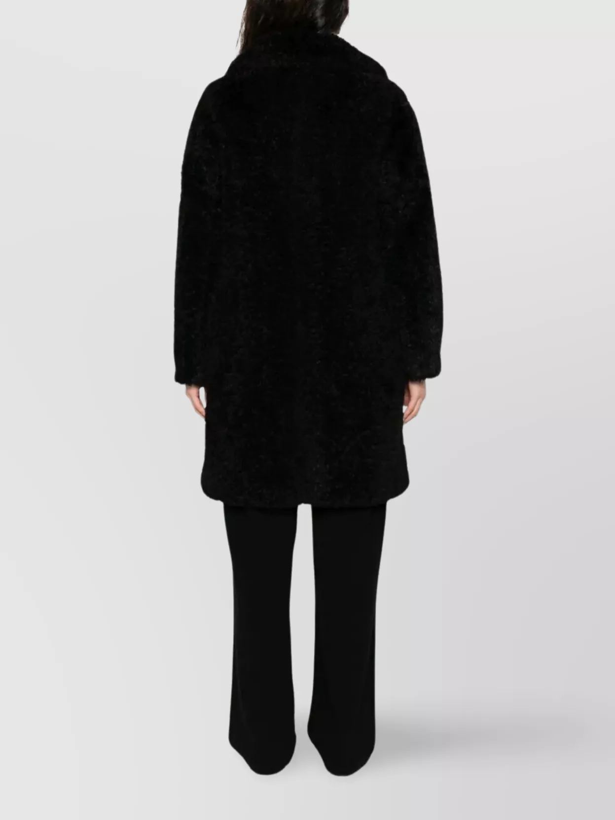 Herno Luxurious Faux Fur Long Sleeve Coat
