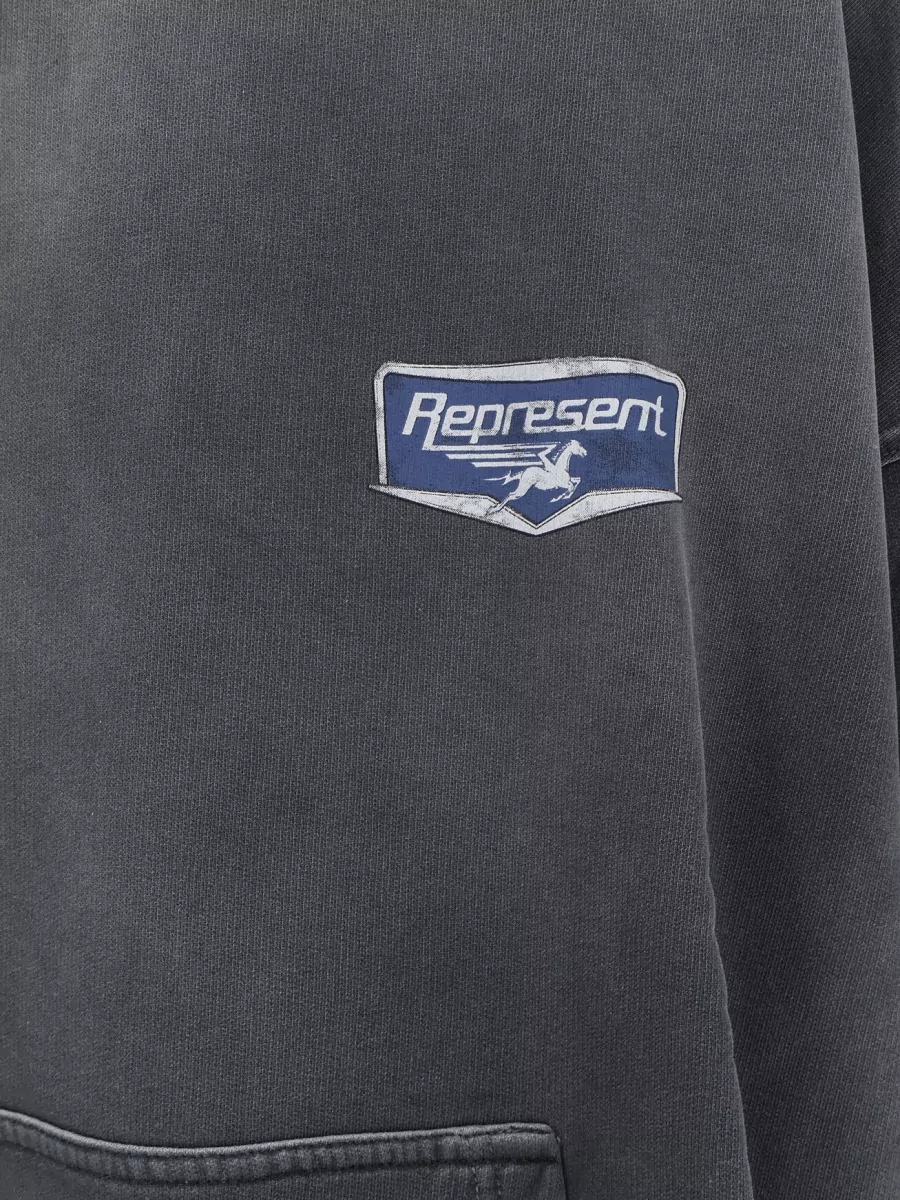 Represent Printed Cotton Hooded Jacket
