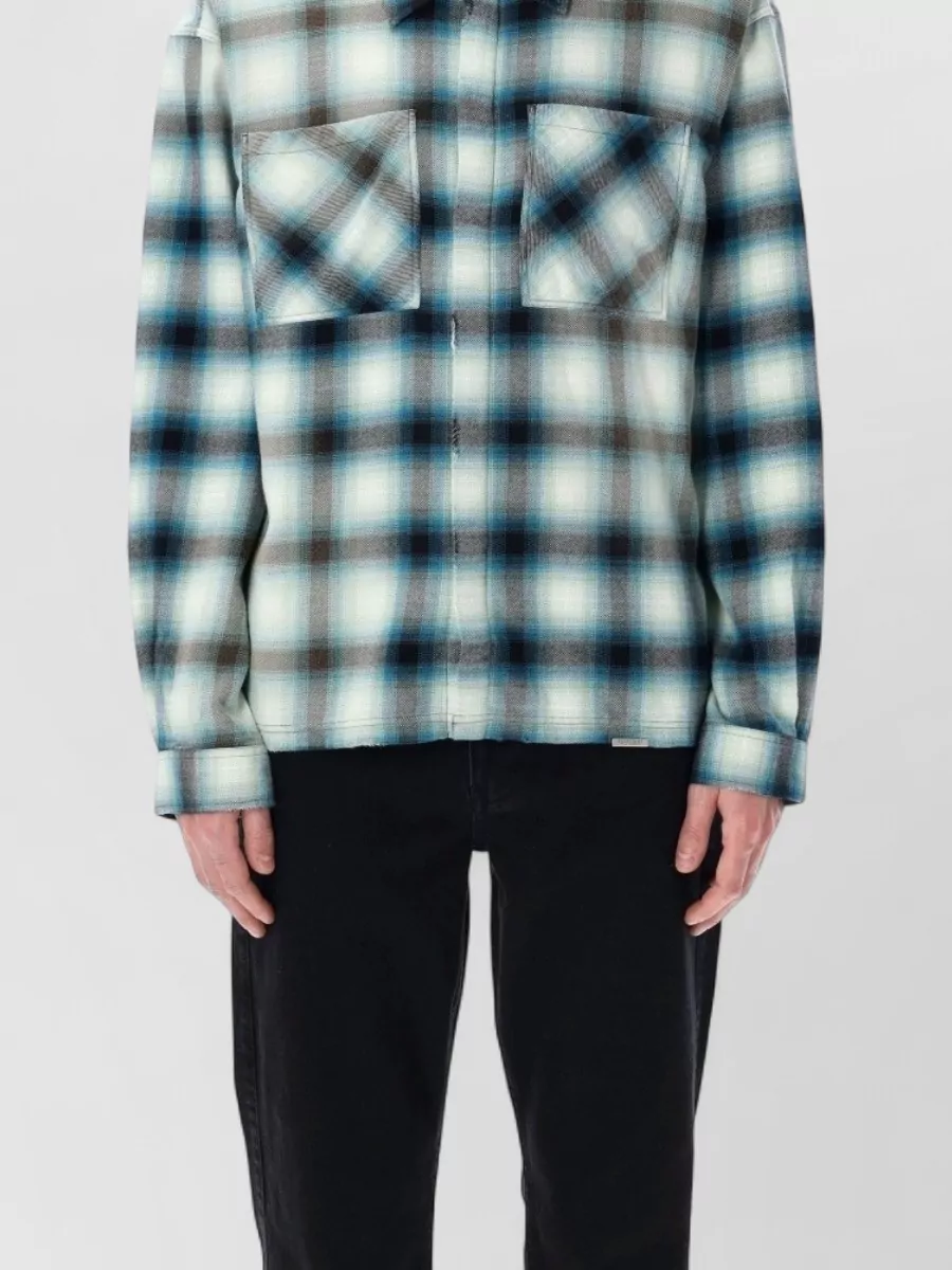 Represent cotton checked flannel shirt