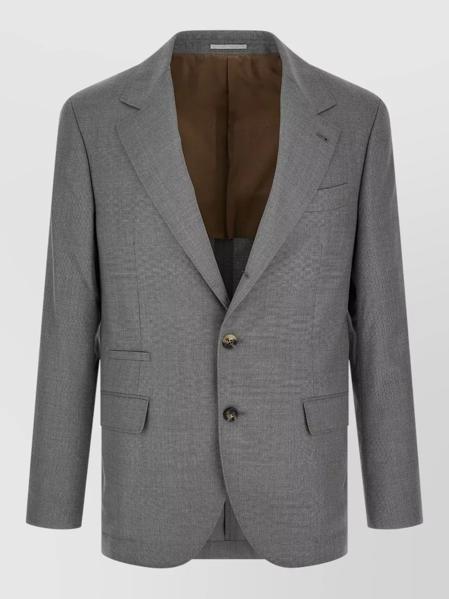 Brunello Cucinelli silk blend single-breasted blazer
