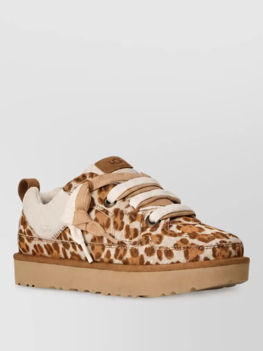 Ugg leather platform low-top sneakers