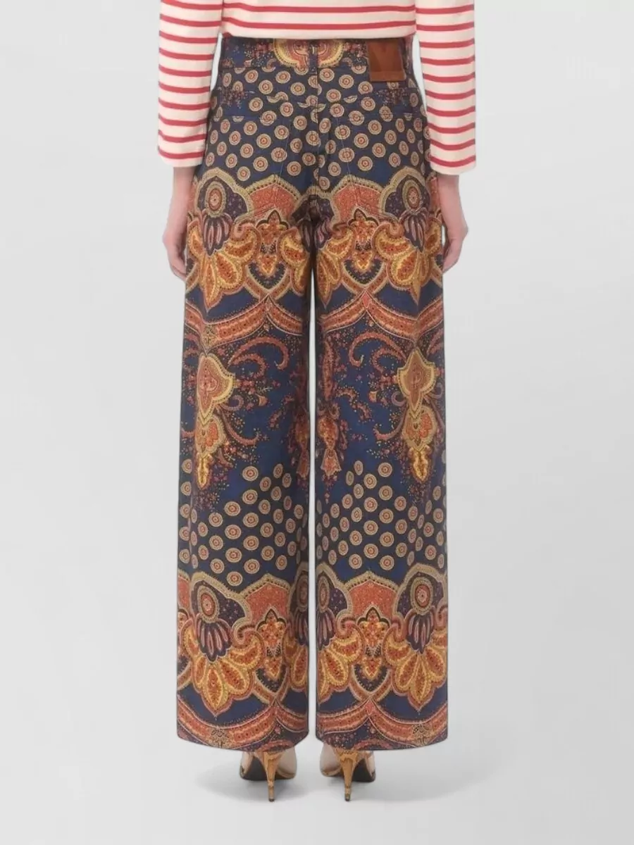 Valentino Garavani Denim Wide-Leg Trousers
