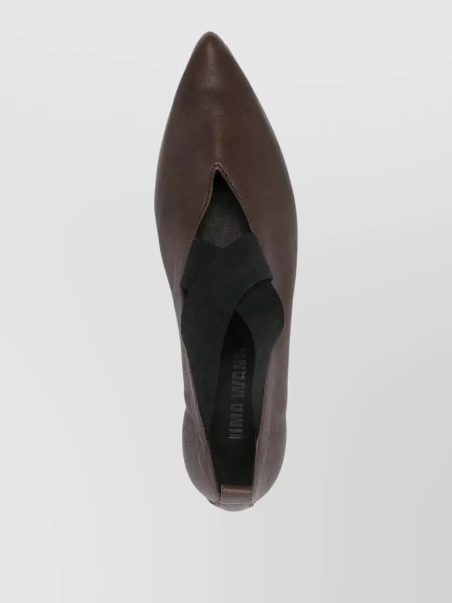 Uma Wang Leather Pointed Ballerina Shoes