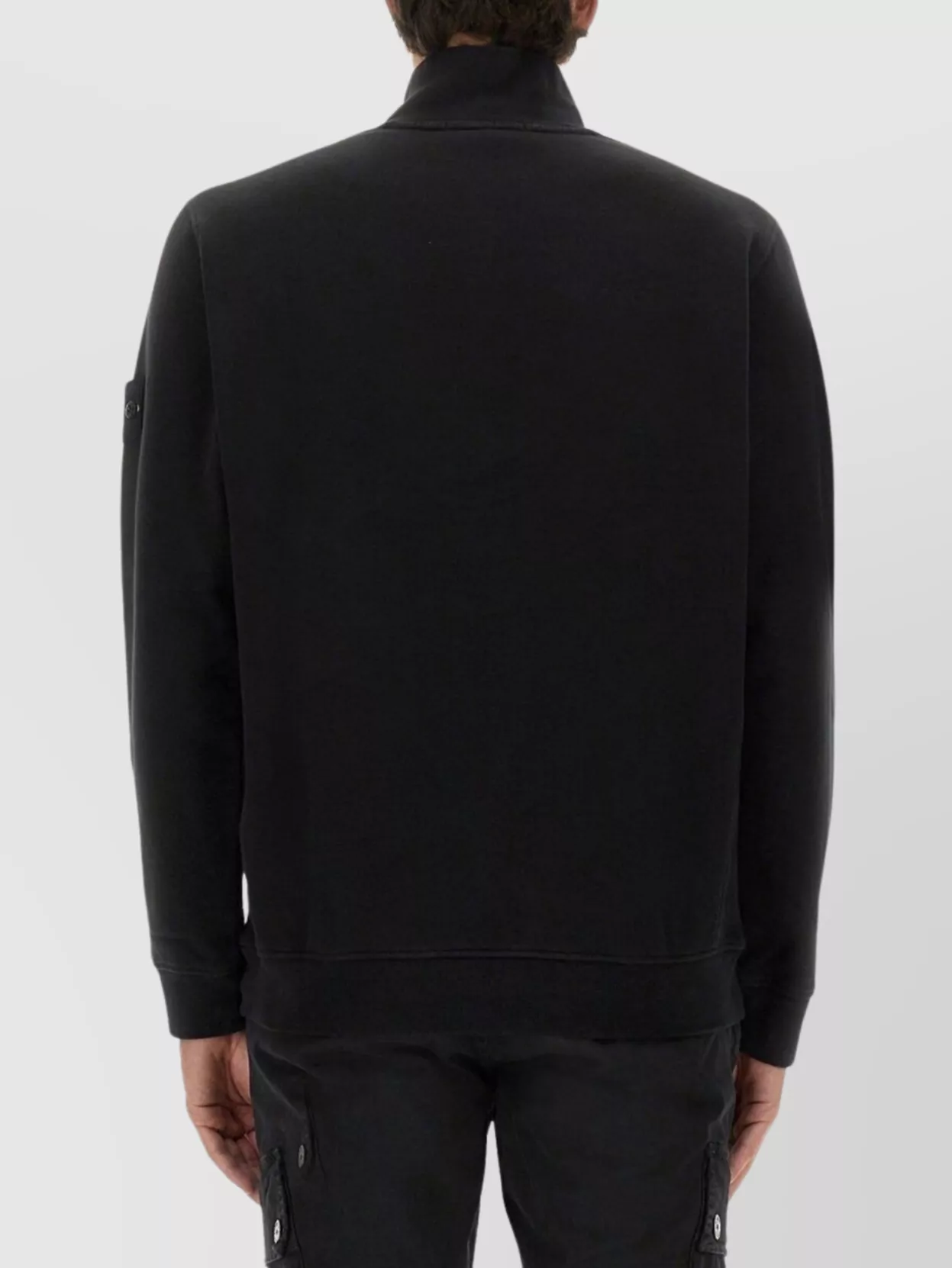 Stone Island Men's Ls Polo T-shirt In Black