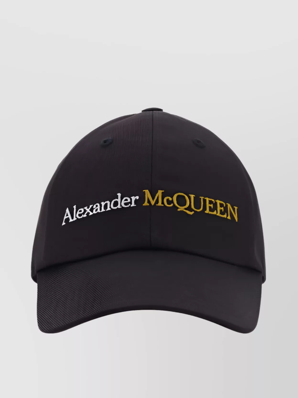 Shop Alexander Mcqueen Cotton Baseball Hat With Curved Brim And Ventilation