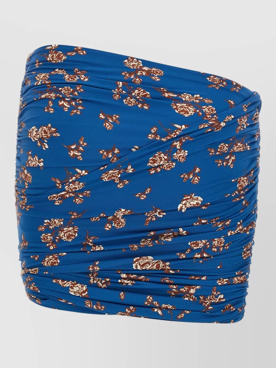 Magda Butrym floral-print draped swim mini skirt