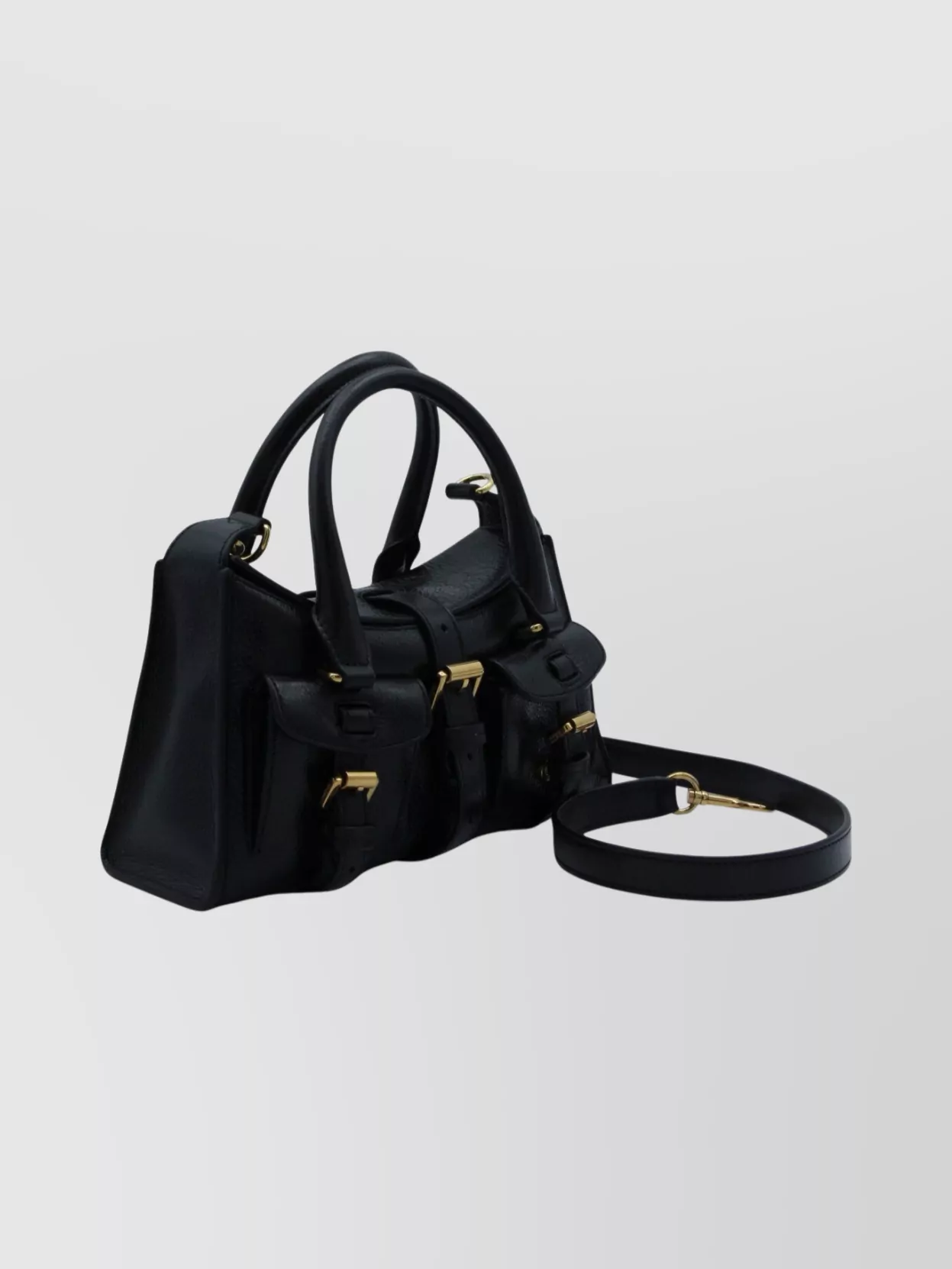 Mulberry Cross-Body Bag With Top Handles And Buckle