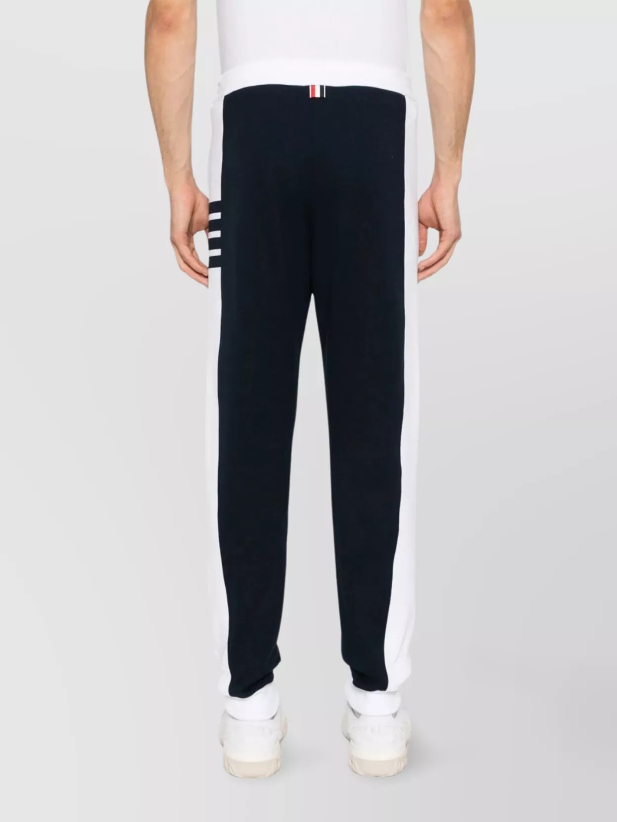 Thom Browne Sweatpants With Engineered 4 Bars In Solid Classic Loopback Jersey Clothing In Blue